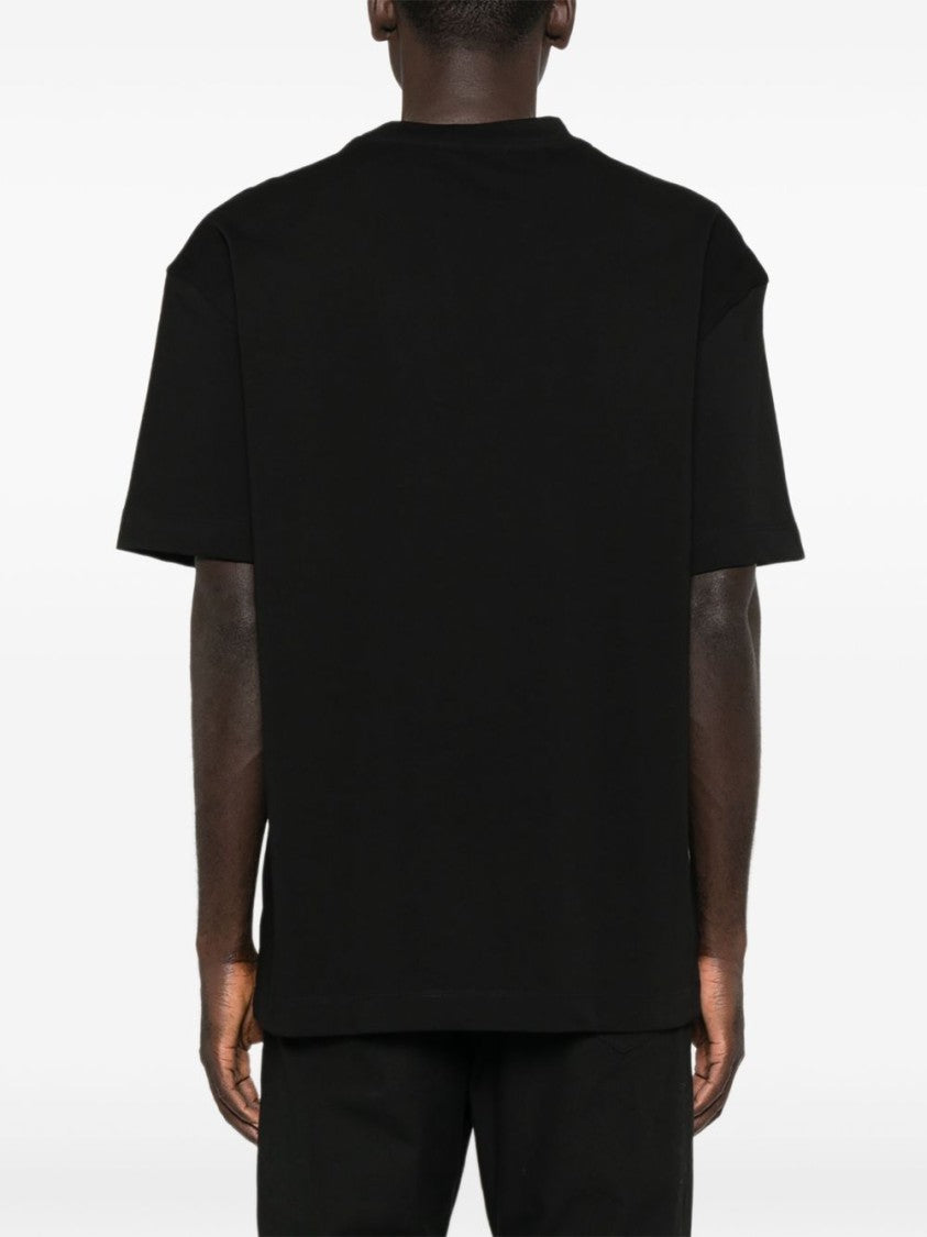 John Richmond Graphically Styled Black Crew Neck T-Shirt