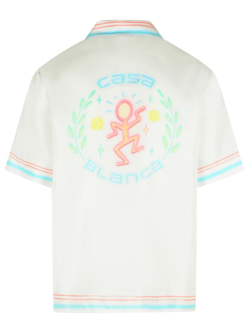 Casablanca Dance Joy' White Silk Shirt