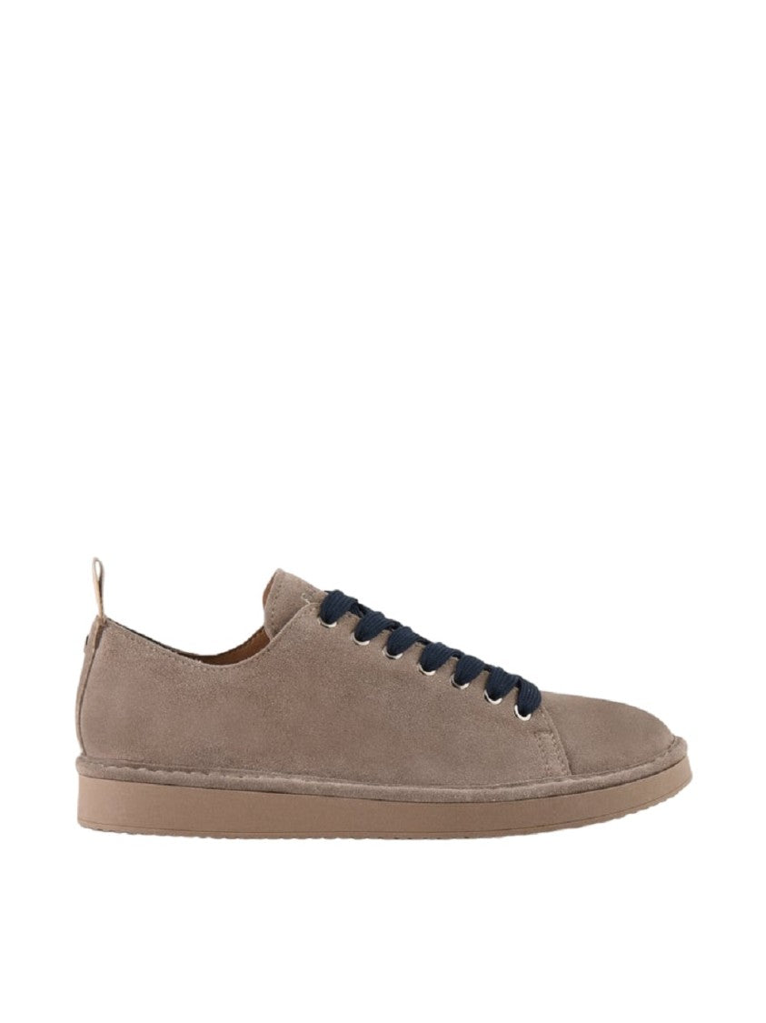Panchic Walnut Suede Lace-Up Cobalt Blue Laces