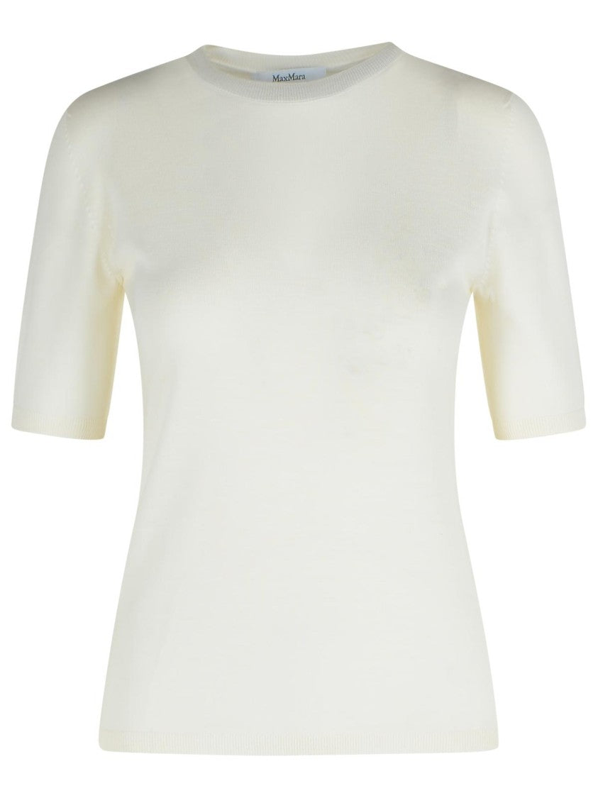 Max Mara 'Gerico' White Virgin Wool Sweater