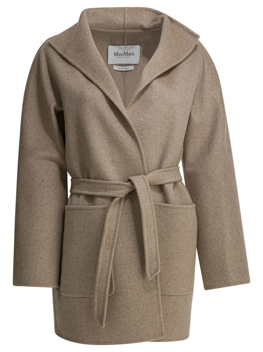 Max Mara Cashmere Wrap Jacket With Wide Collar