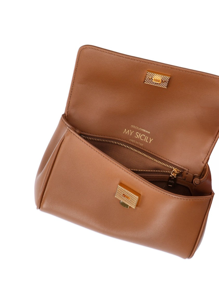 Dolce & Gabbana My Sicily Leather Handbag