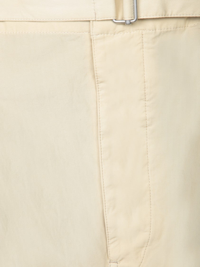 Lemaire High-Waisted Beige Trousers With Tailored Structure