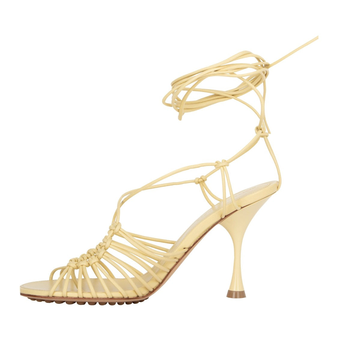 Bottega Veneta Dot Leather Sandals Beige