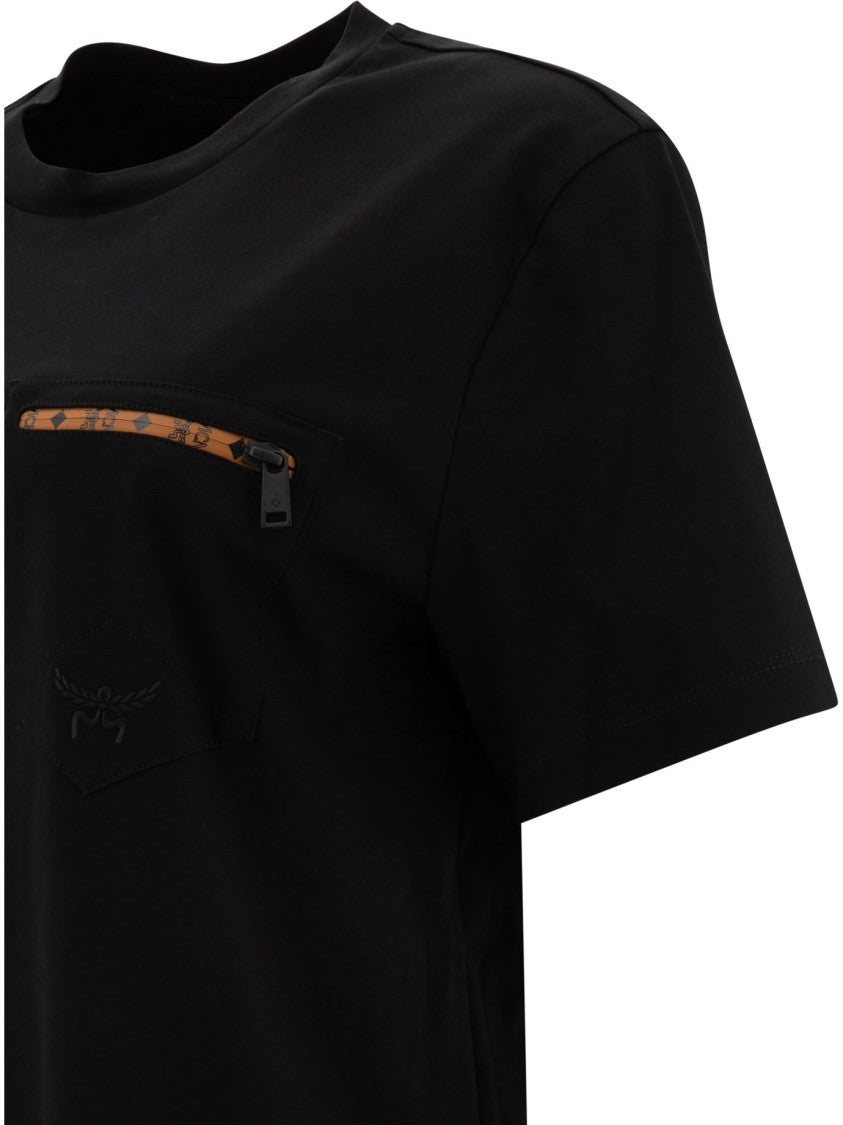 Mcm Classic Crew Neck Short Sleeve Black T-Shirt