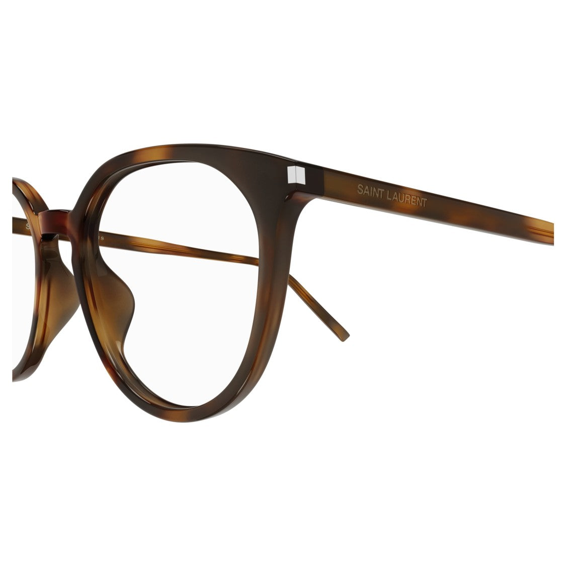 Saint Laurent Sl 681/F Round Tortoiseshell Eyeglasses