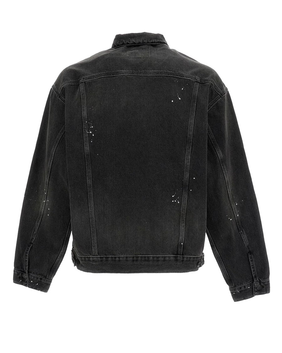Carhartt Wip Black Helston Destroy Wash Denim Jacket