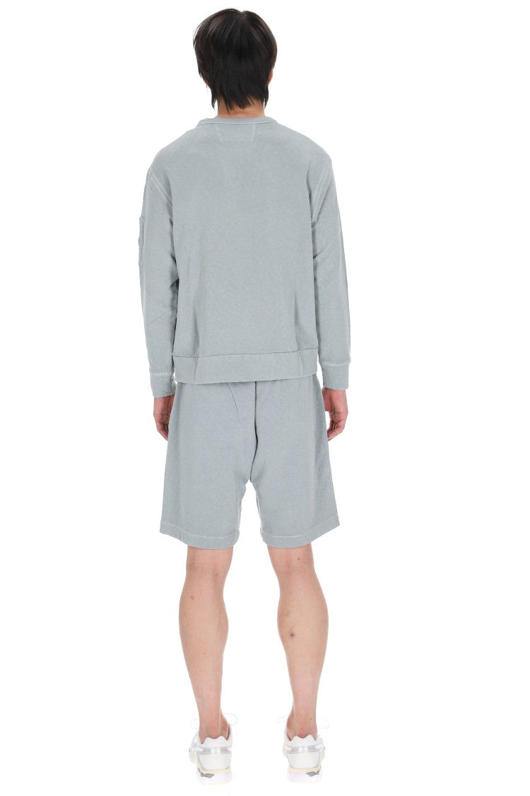 C.P. Company Blue Malfile Cotton Crewneck Sweater