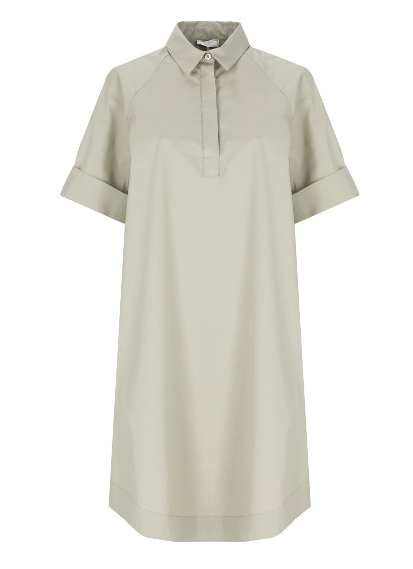 Peserico Green Cotton Dress