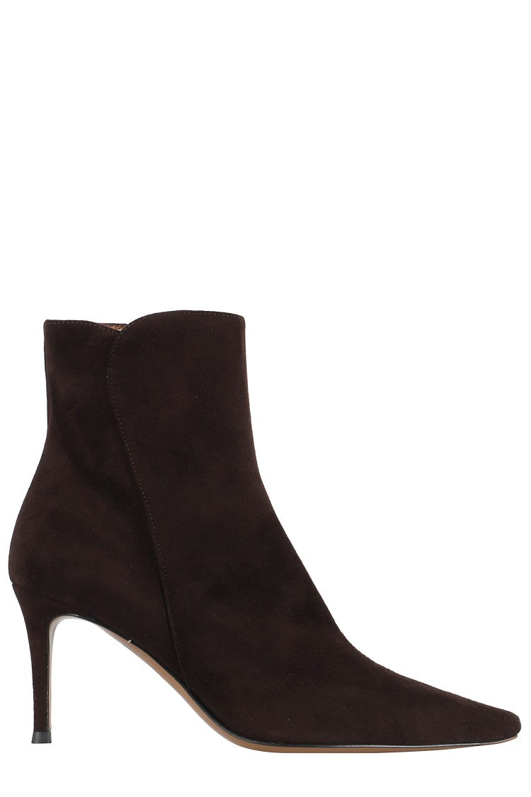 Roberto Festa Pointed Toe Ankle Boot In Dark Suede