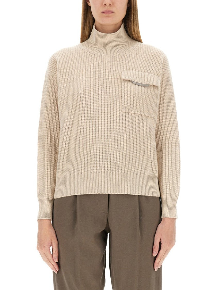 Brunello Cucinelli Regular Fit Cashmere Sweater With Refined Silhouette