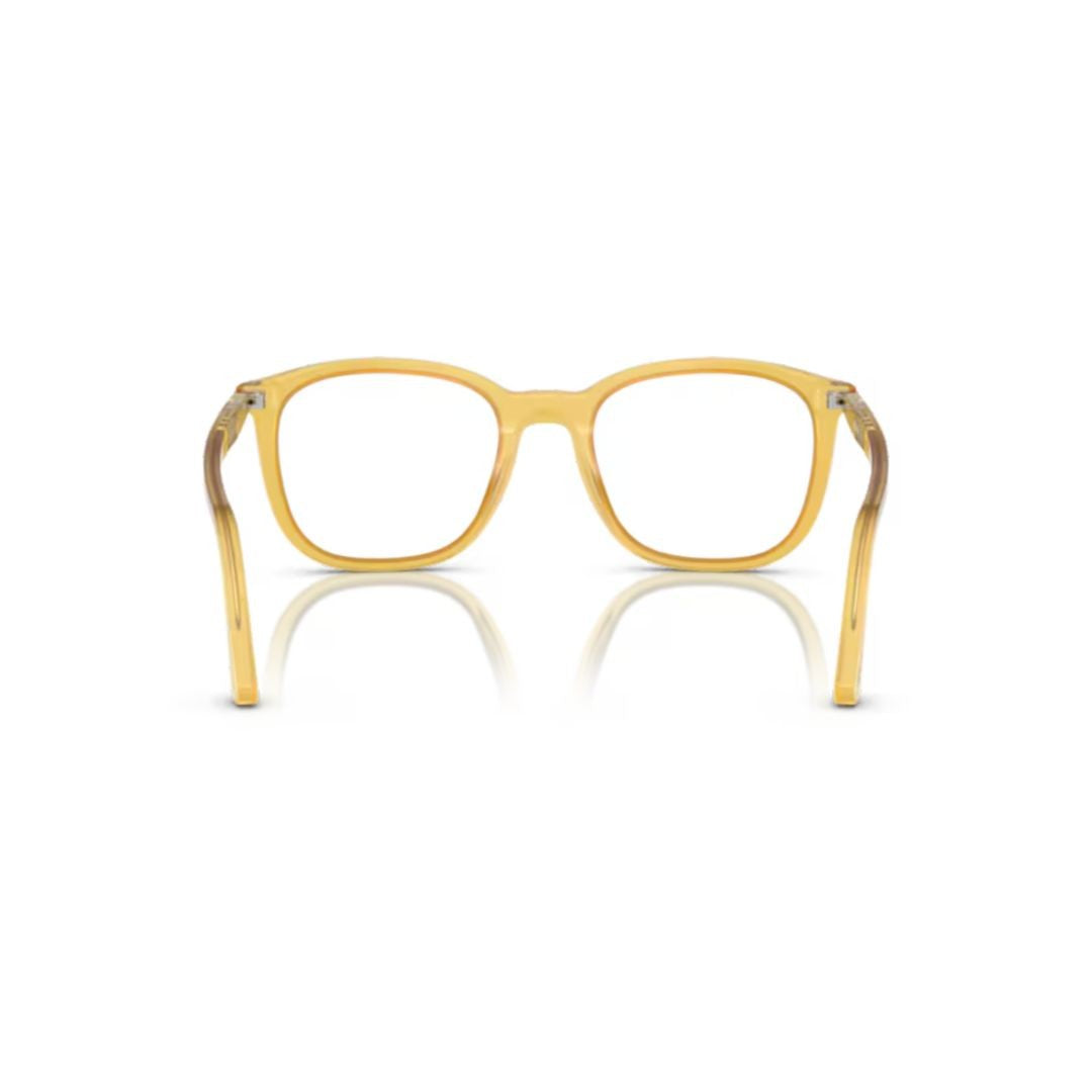Persol Yellow 0Po3355v Translucent Acetate Square Eyeglasses