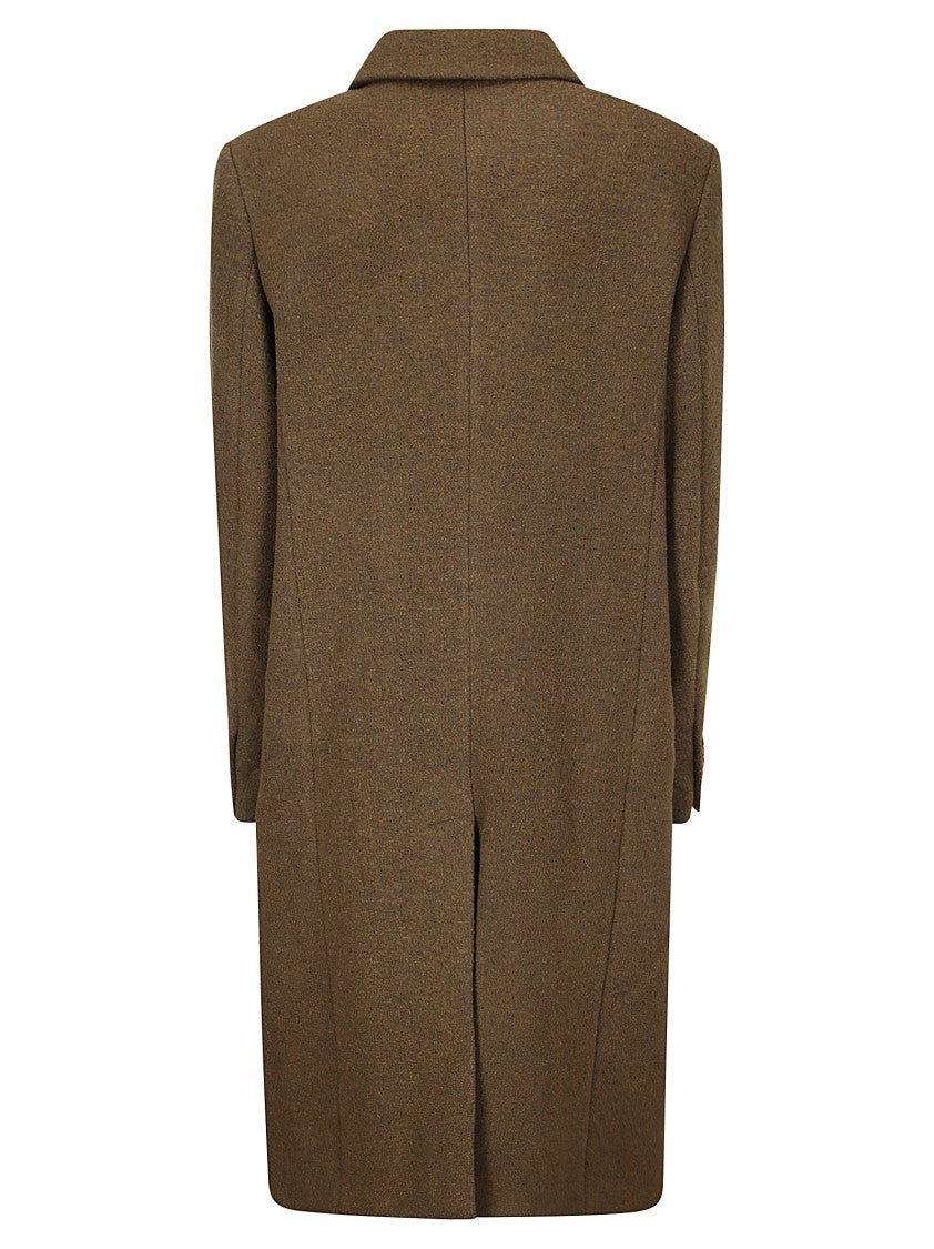 Low Classic Hidden Closure Wool Coat