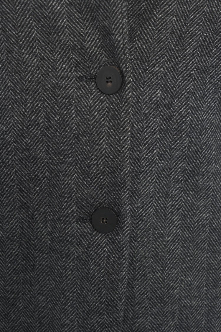 Harris Wharf London Tailored Houndstooth Blazer With Two-Button Closure And Structured Silhouette