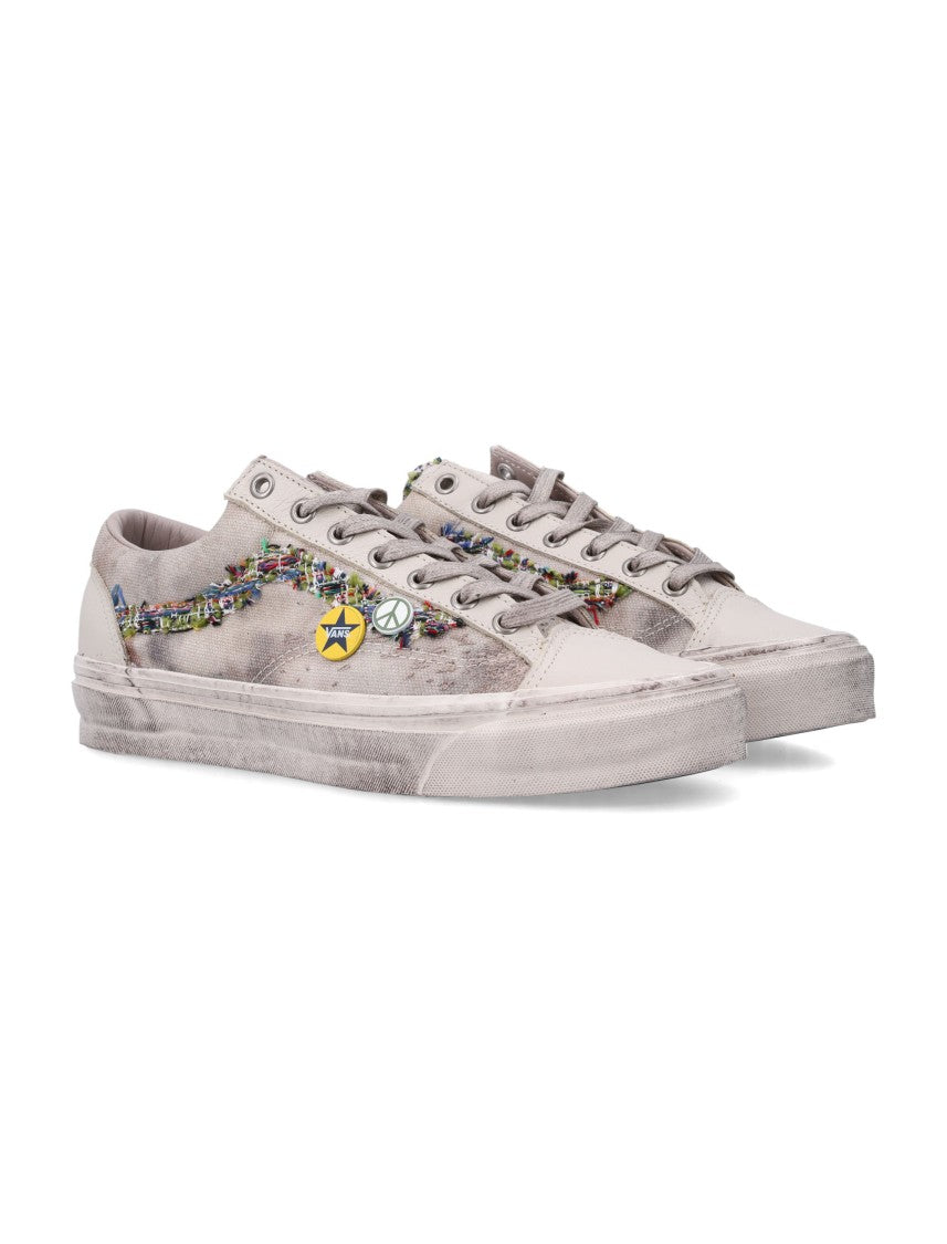 Vans Grey Lx Old Skool 36 Souvenir Canvas Low-Top Sneakers
