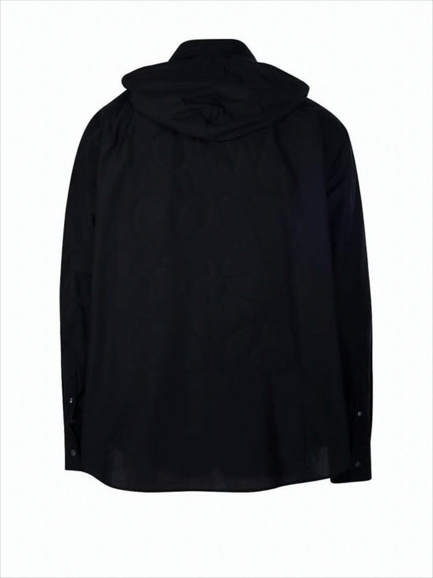 Loewe Relaxed-Fit Black Cotton Jacket With Hood