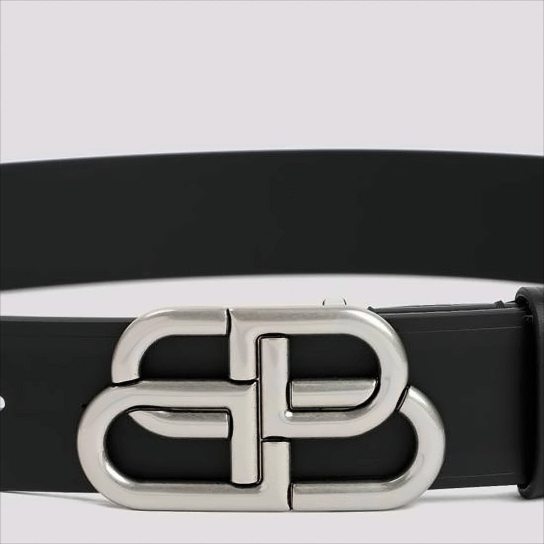 Balenciaga Polished Black Calf Leather Belt