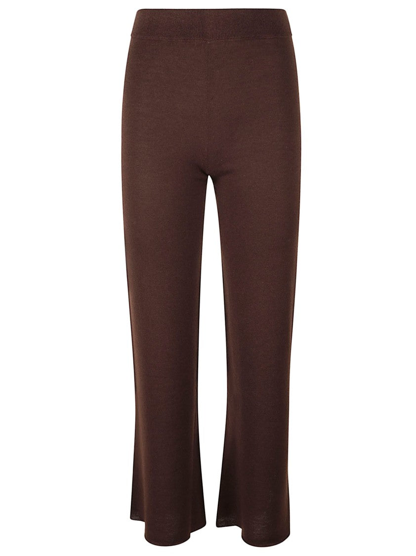 Majestic Filatures High-Waisted Cropped Pants With Ribbed Detailing