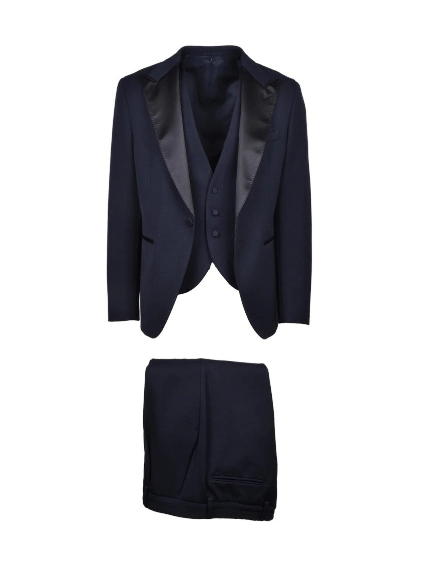 Michele Paoloni Midnight Blue Virgin Wool Polyamide Suit