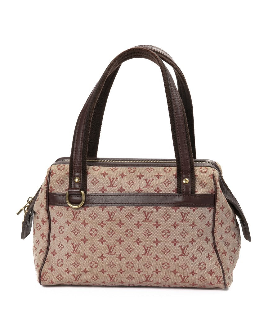 Louis Vuitton Burgundy Josephine Pm Monogram Mini Lin Canvas Handbag