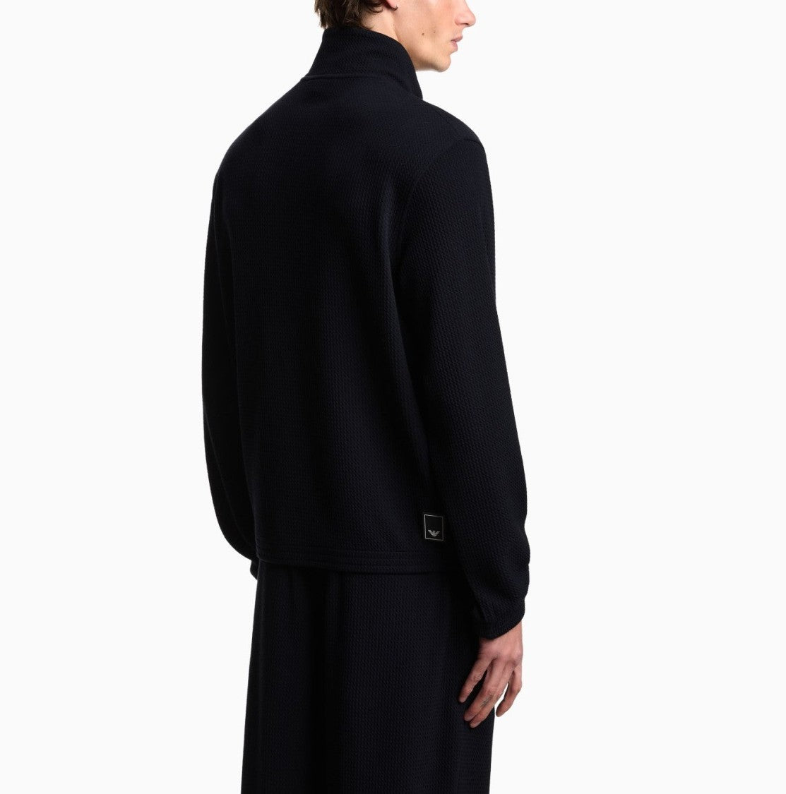 Emporio Armani Regular Fit Embossed Full Zip Sweatshirt