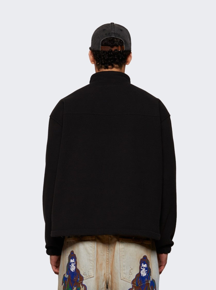 Warren Lotas Embroidered Japanese Polar Fleece - Black