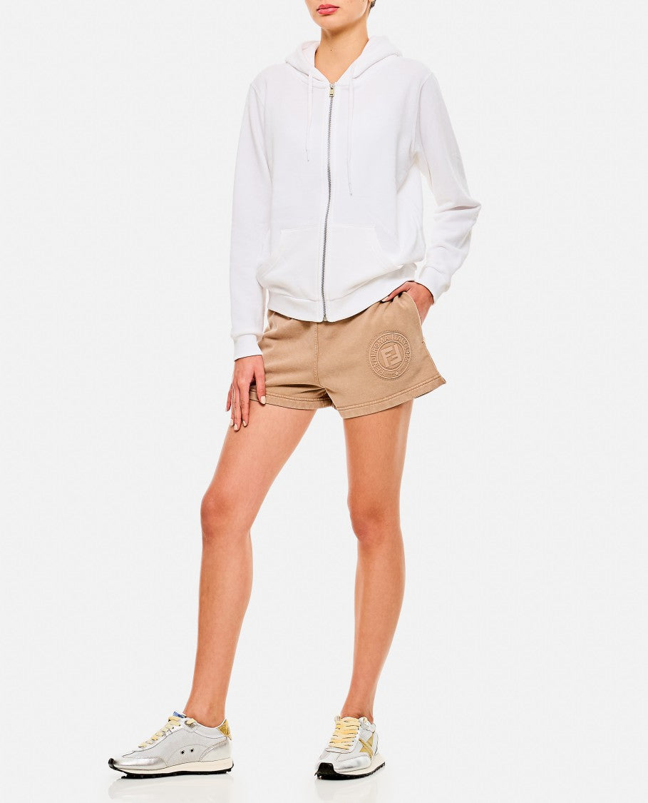 Fendi Brown Sweat Shorts With Elasticated Waist