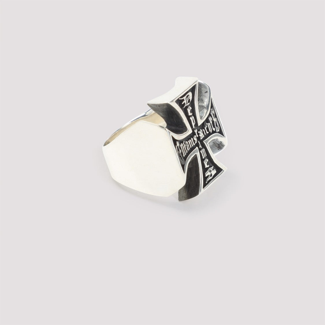 Enfants Riches Déprimés Sterling Silver Ring With Bold Cross Design And Intricate Detailing