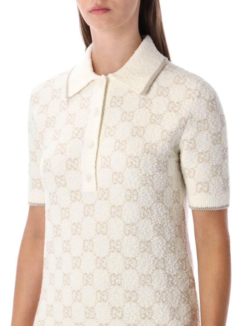 Gucci Bouclé Wool Ans Cashmere Polo Dress