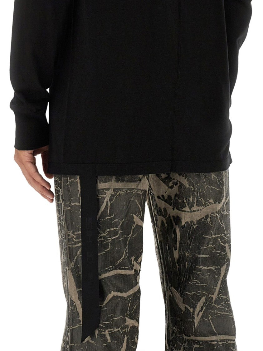 Drkshdw By Rick Owens Relaxed Fit Long-Sleeved T-Shirt With Elongated Back Hem
