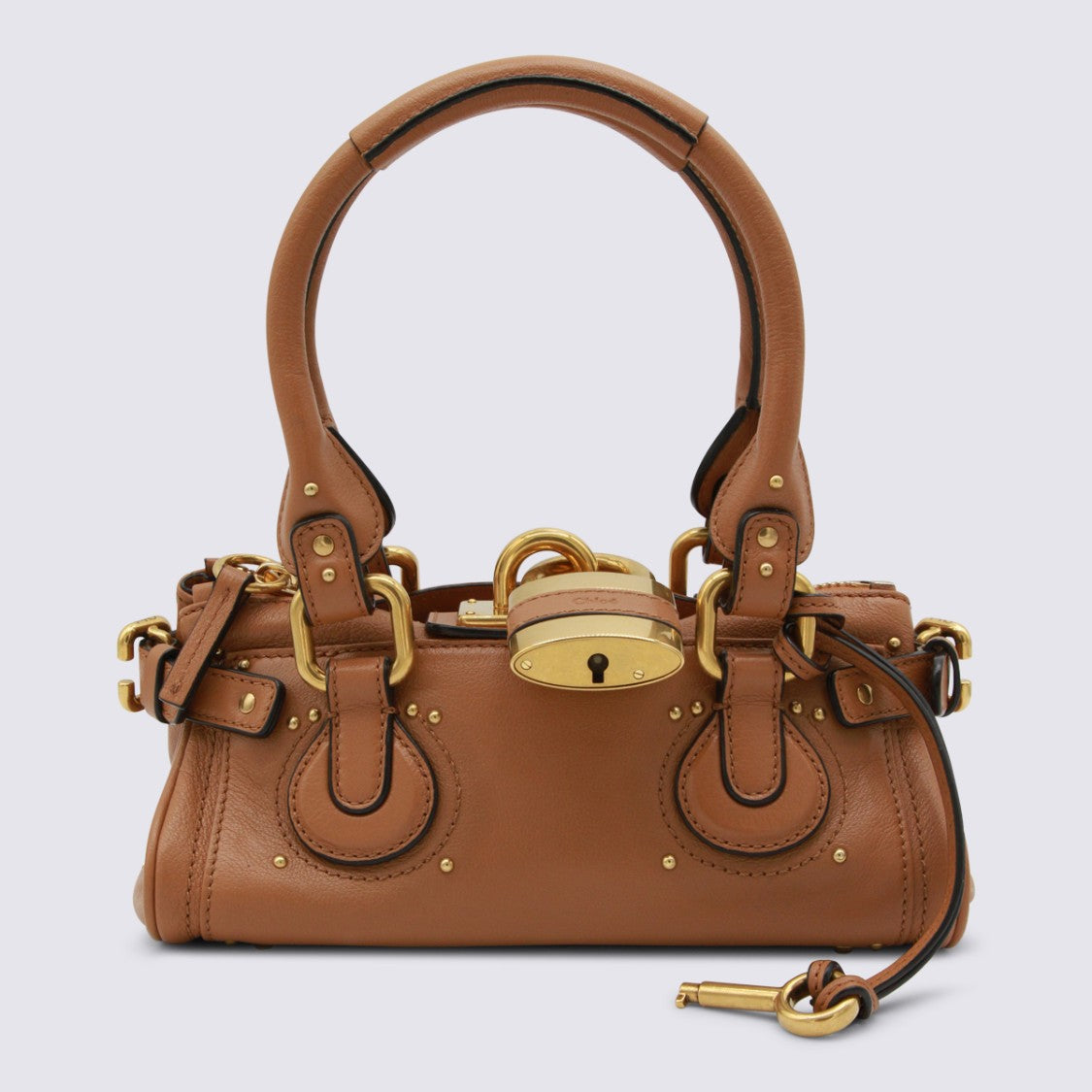 Chloé Brown Leather Paddington Top Handle Bag
