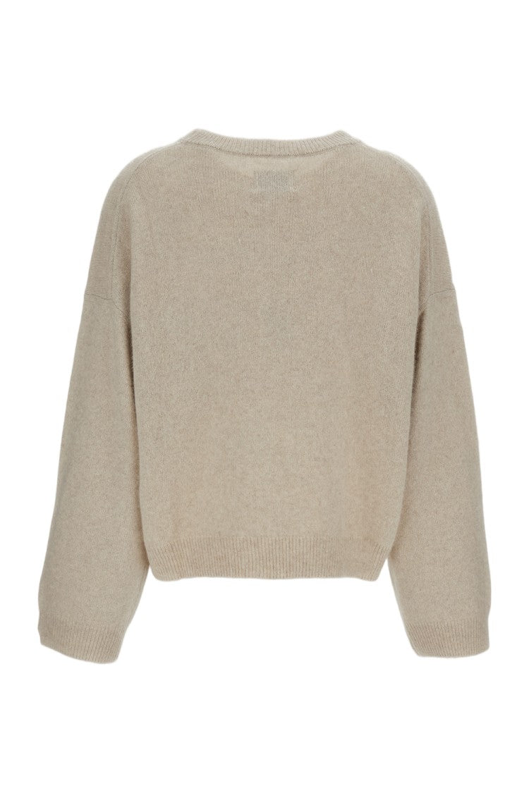 Loulou De Saison Beige Tristan Lds Melange Wool-Cashmere Sweater