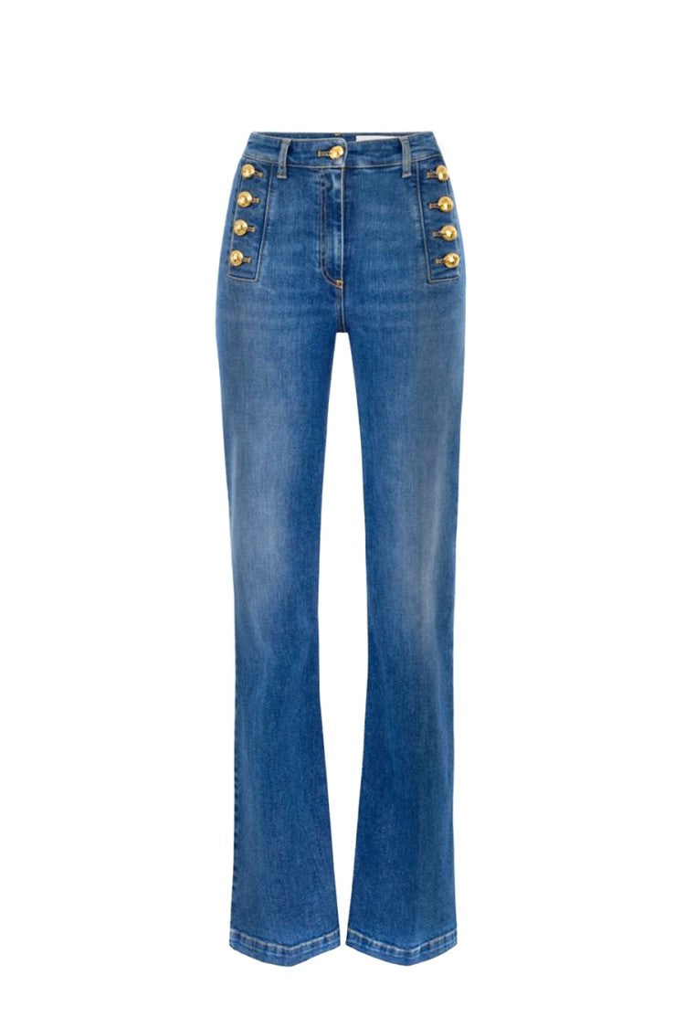 Elisabetta Franchi High-Waisted Flared Jeans