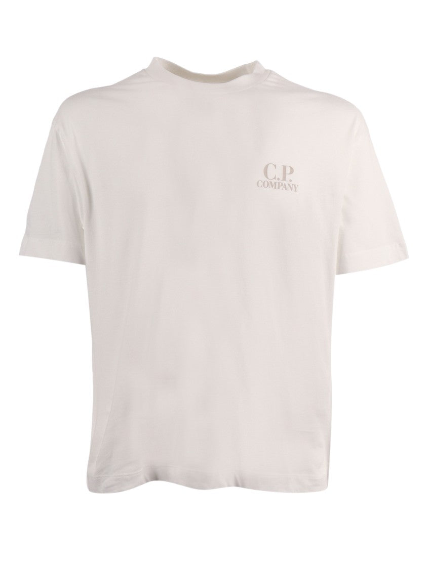 C.P. Company White Relaxed Crew Neck T-Shirt