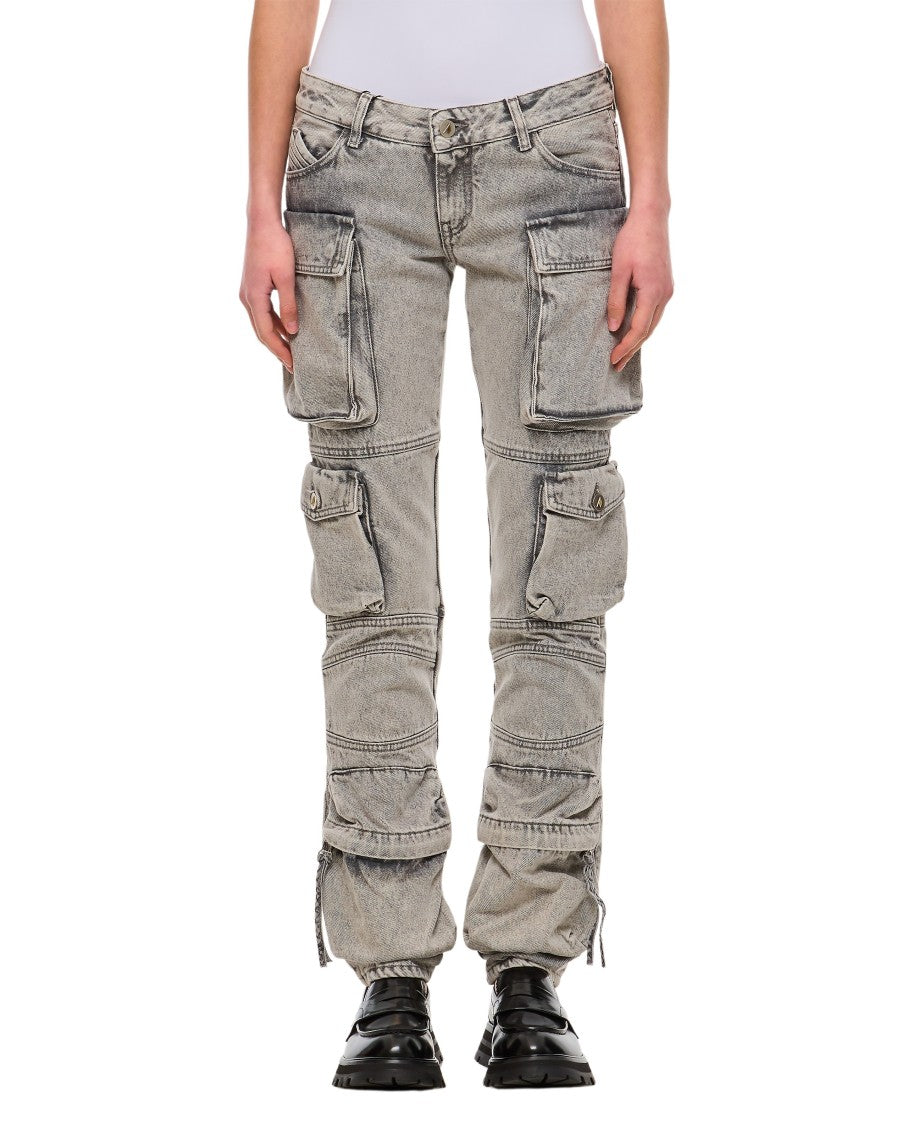 The Attico Essie Denim Cargo Pants