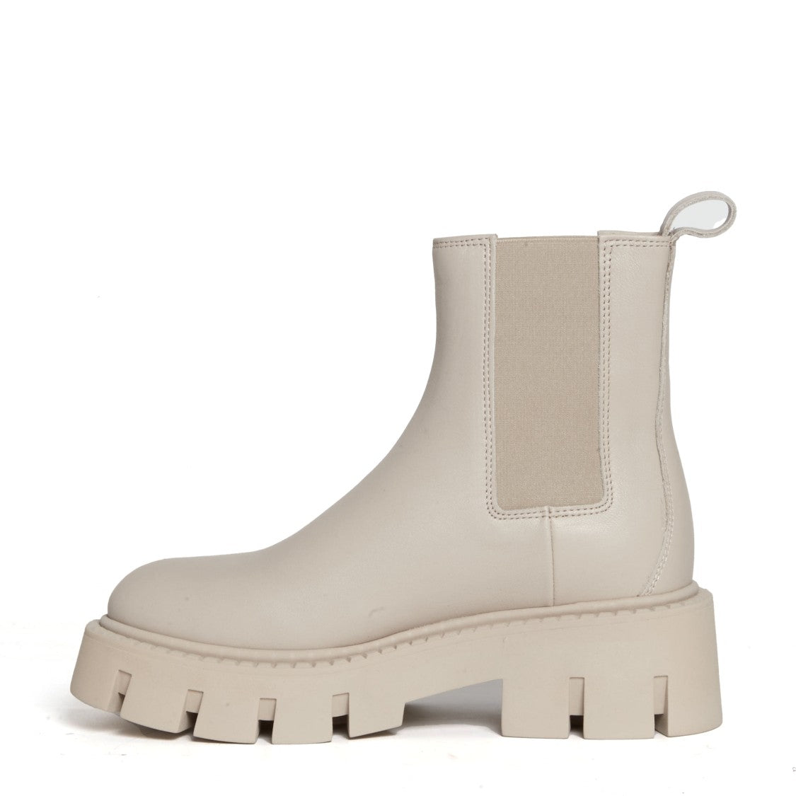 Copenhagen Beige Leather Ankle Boots