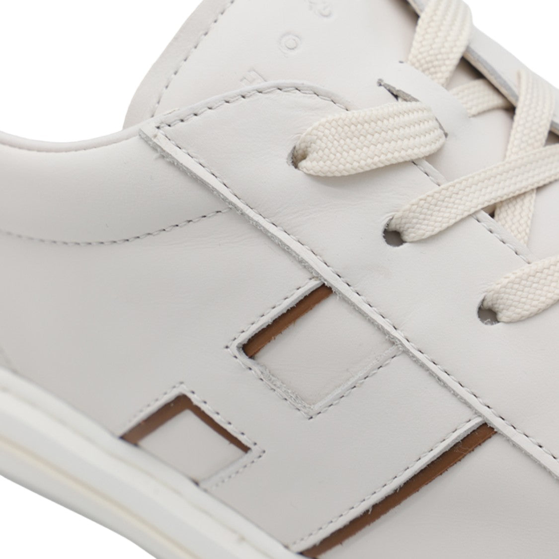 Hogan Light Beige Leather Sneakers