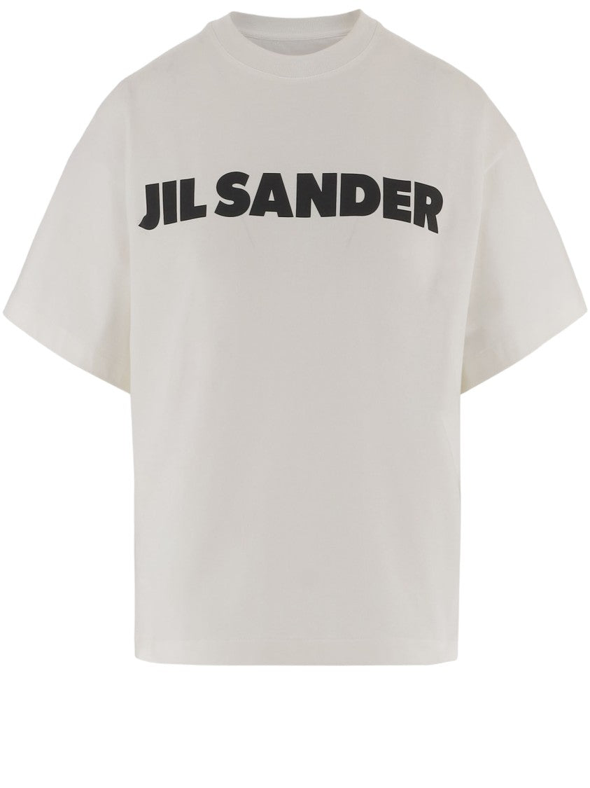 Jil Sander Cotton Jersey T-Shirt With Contrasting Logo Print