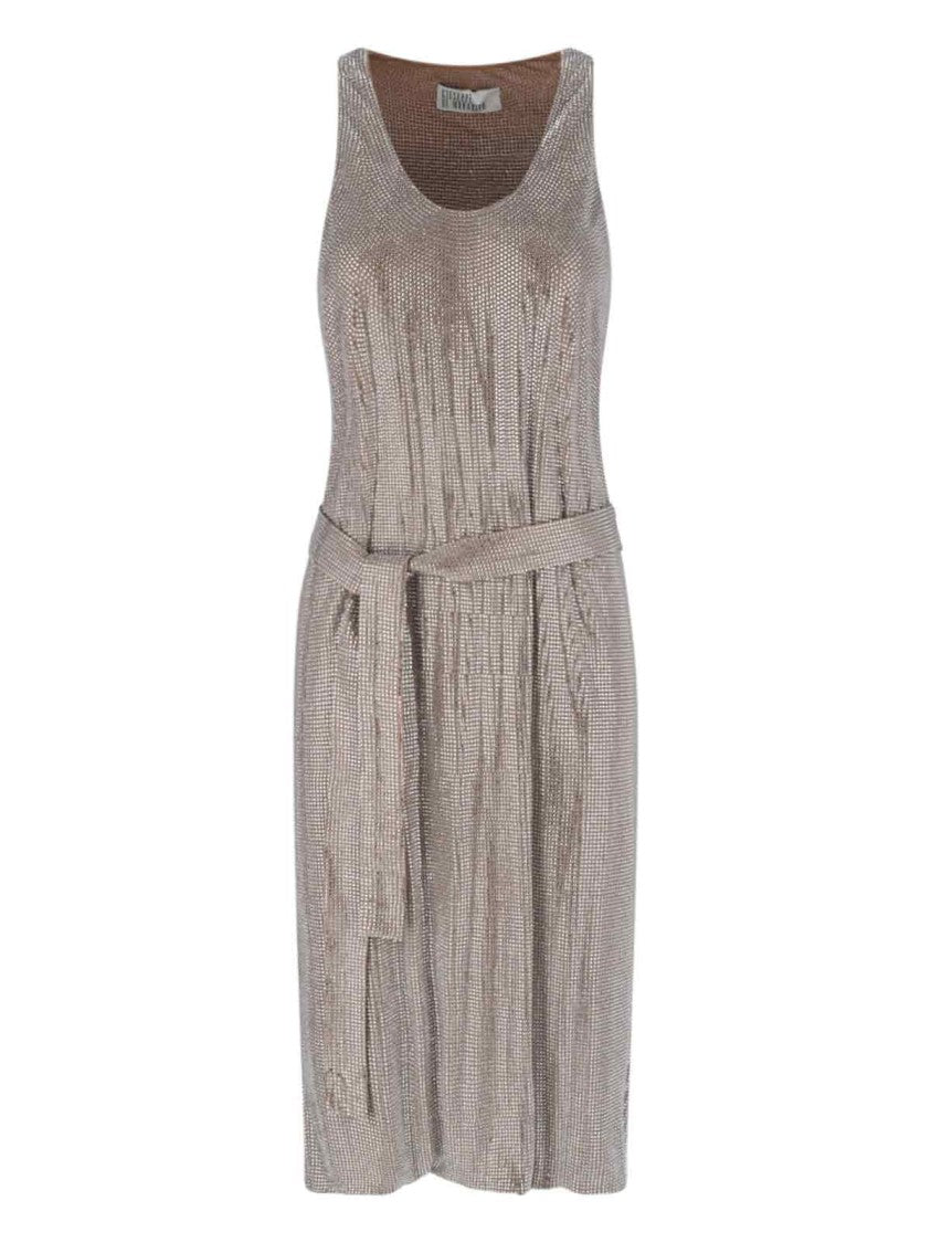 Giuseppe Di Morabito Strass Midi Dress – Brown