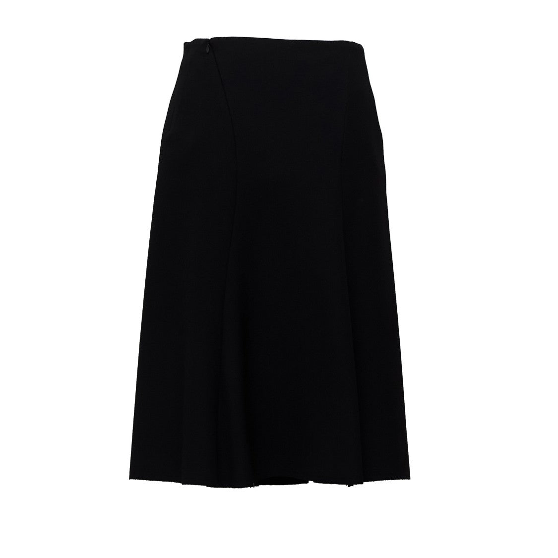 N°21 Flared Raw Edge Midi Skirt