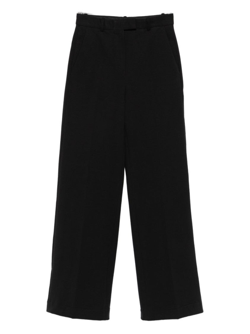 Circolo 1901 Tailored Black Trousers With Concealed Fastening
