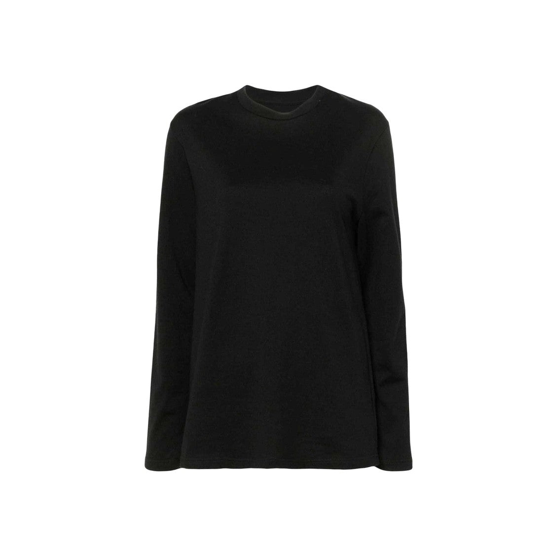 Jil Sander Black Long-Sleeved T-Shirt With Chic Logo Detail