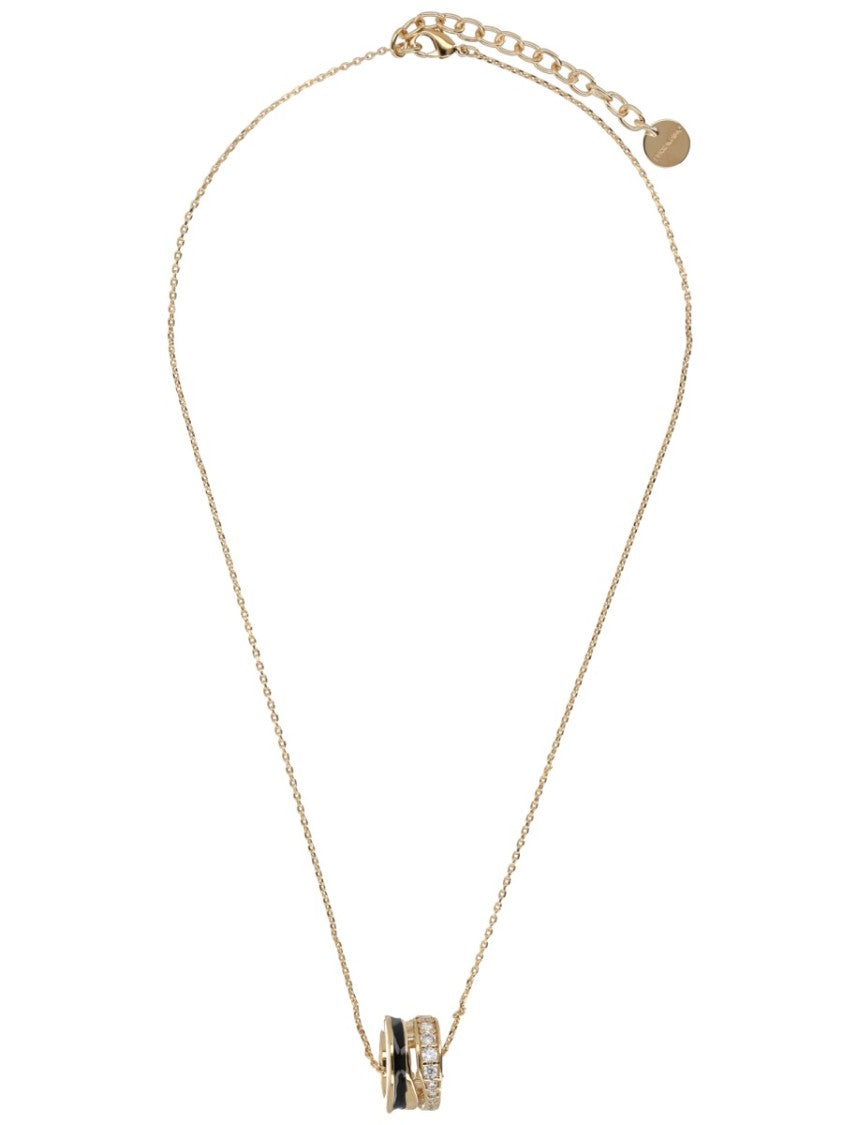 Ferragamo Intertwined Rings Brass Enamel Necklace