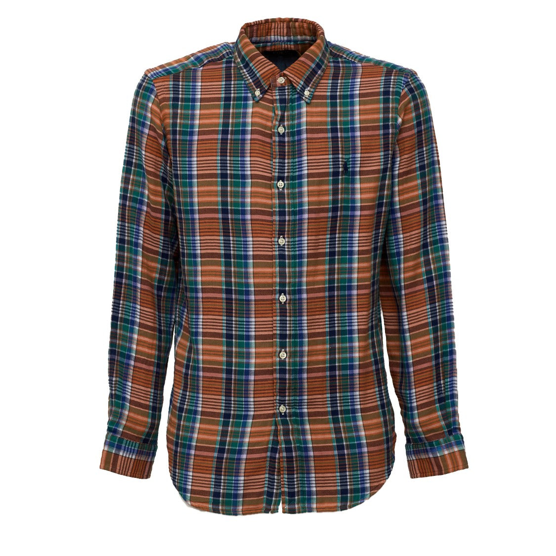 Polo Ralph Lauren Double Faced Plaited Button-Down Casual Shirt