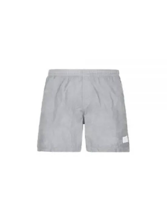 C.P. Company Light Grey Swim Shorts With Elastic Waistband And Subtle Branding