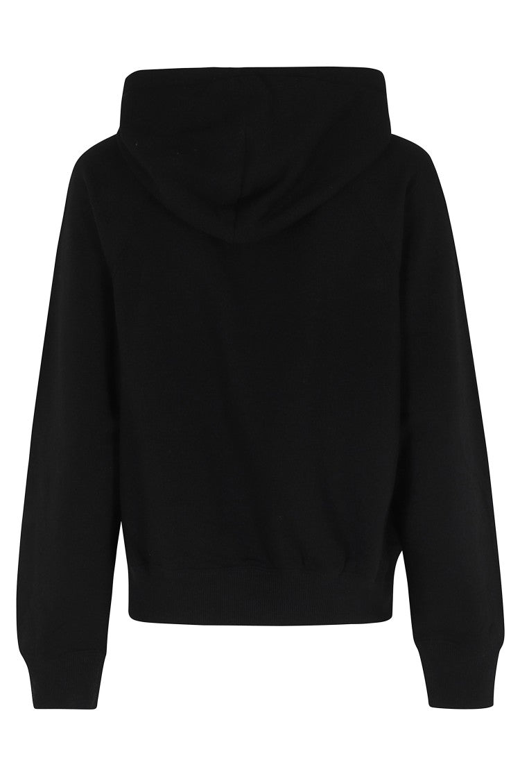 Polo Ralph Lauren Black Knit Round-Neck Hooded Cotton-Blend Sweatshirt