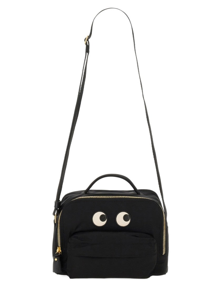 Anya Hindmarch Rectangular Crossbody Bag With Eye Motifs And Gold-Tone Accents