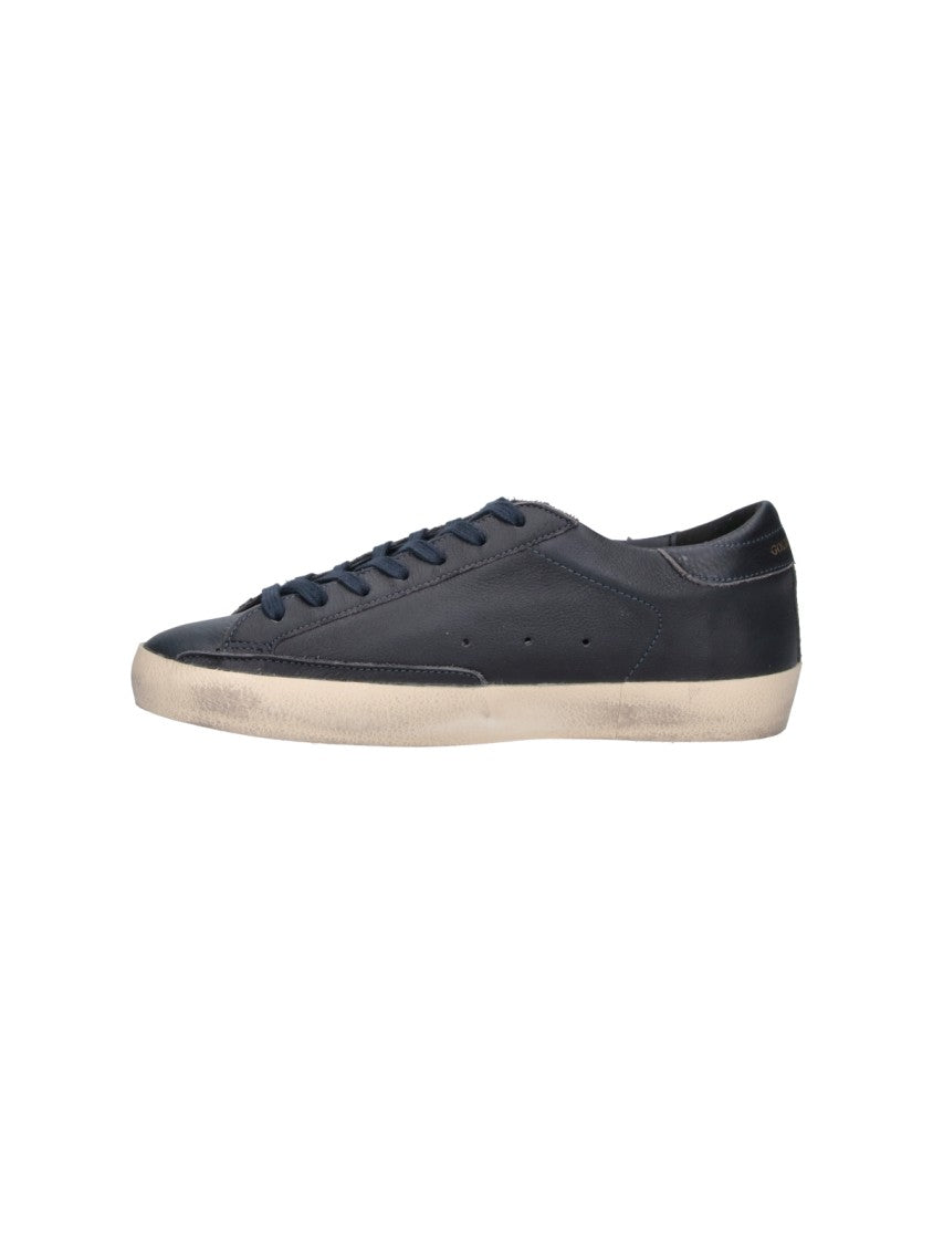Golden Goose Dark Blue Leather Super-Star Sneakers