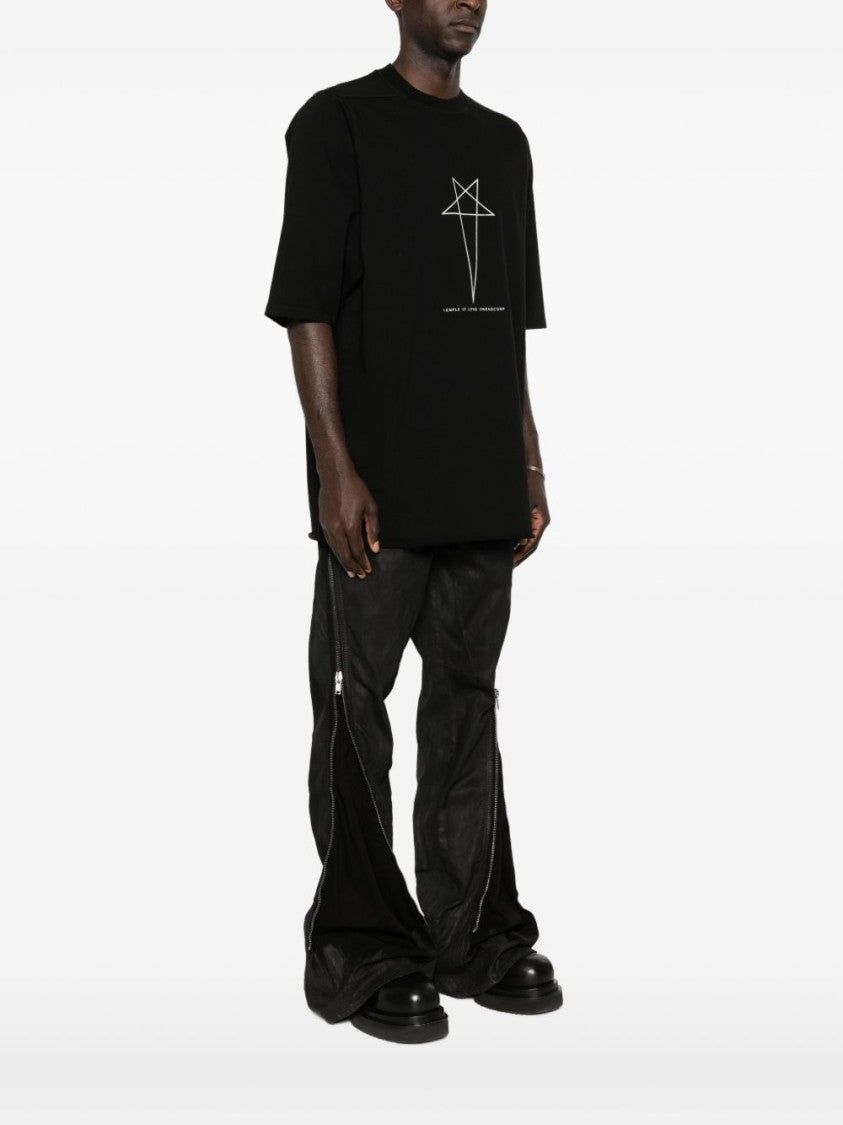 Drkshdw Crew Neck T-Shirt With Minimalist Star Print