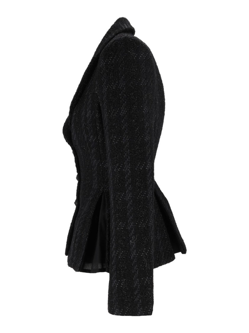 Elisabetta Franchi Tailored Flared Peplum Hem Jacket